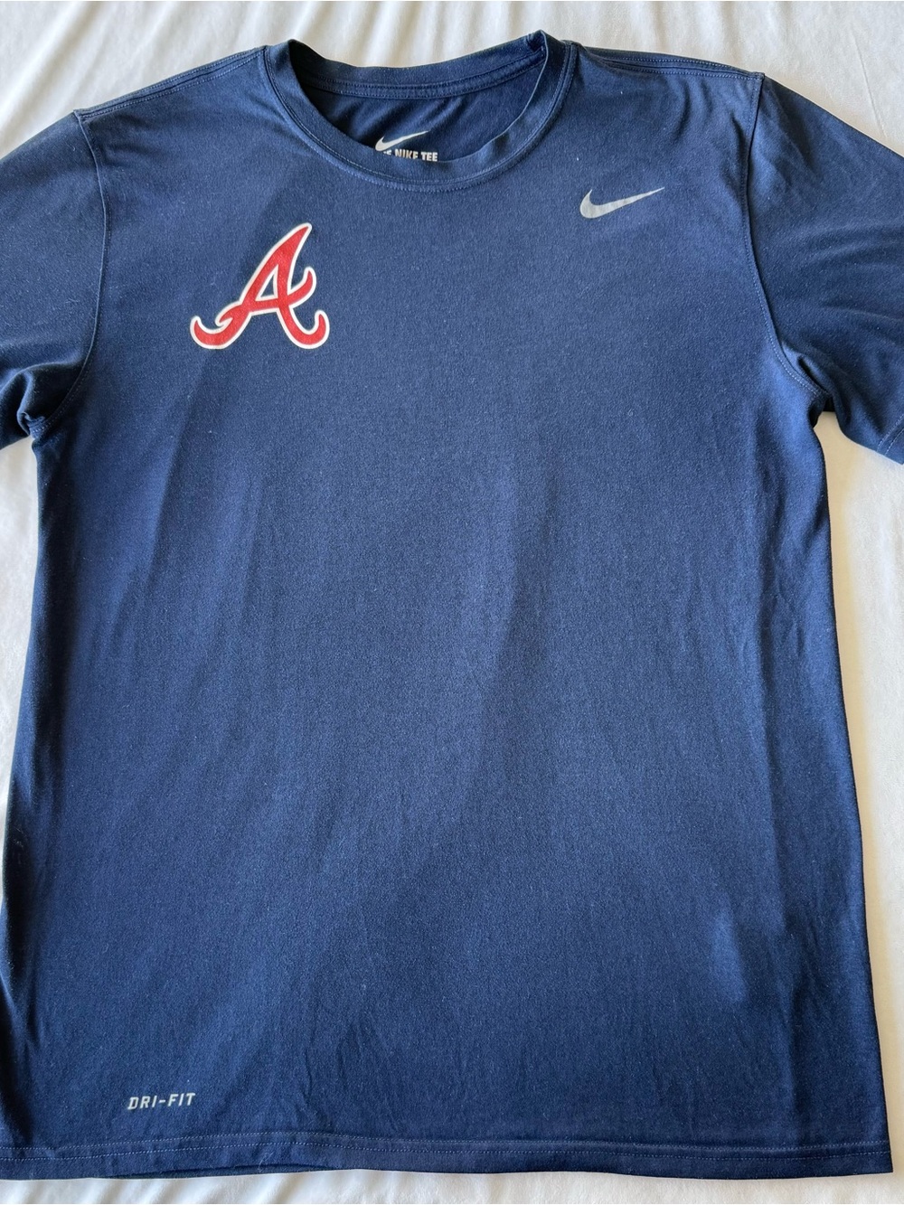 Nike Dri-FIT Navy Atlanta 'A' Short-Sleeve Tee